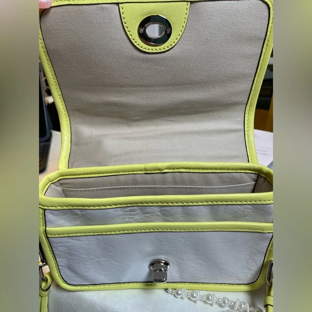 Coach Legacy Archival Two Tone Leather Penny Crossbody in Parchment/Citrine🍋